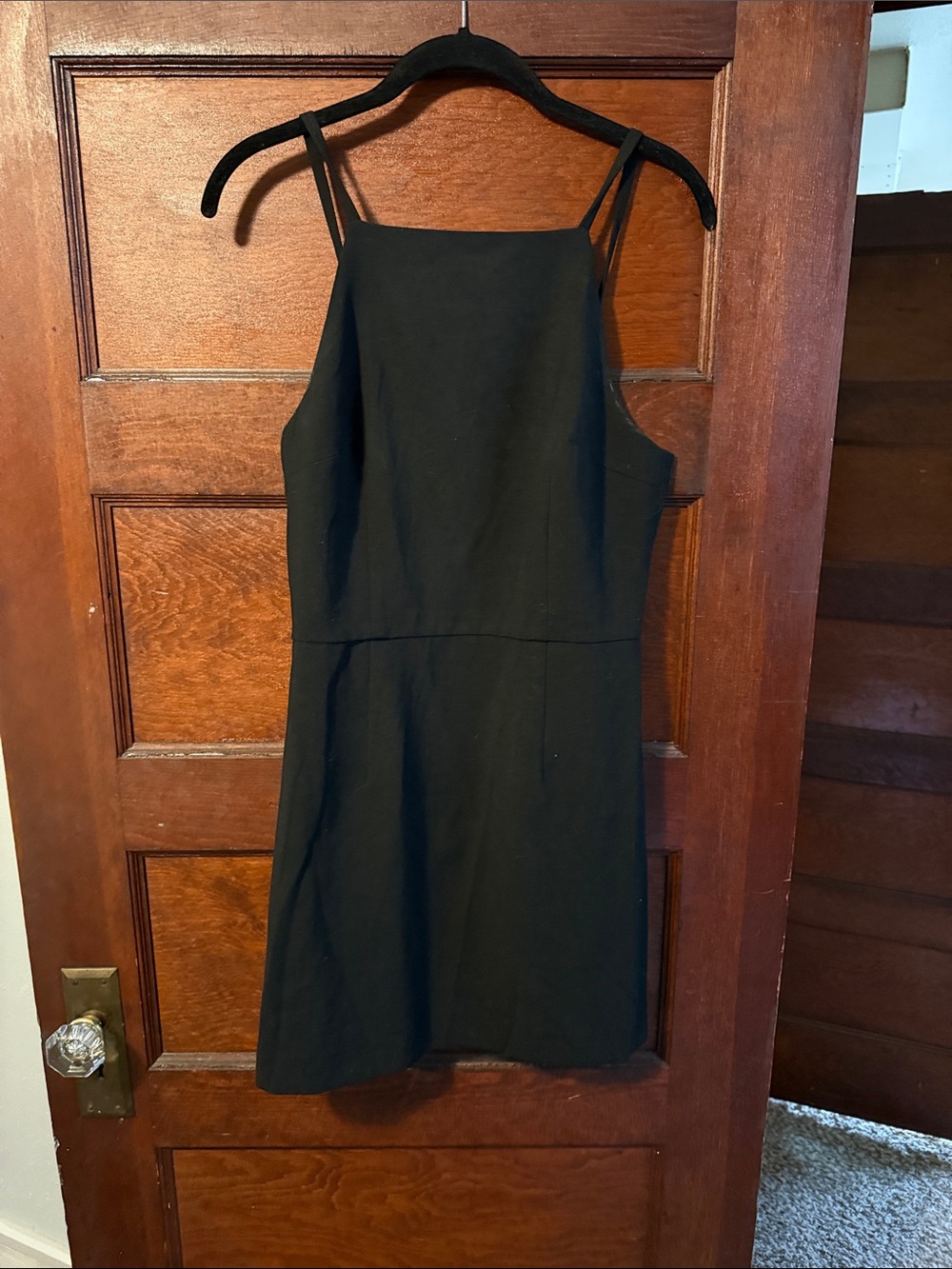 French Connection Black Mini Dress with Thin Straps
